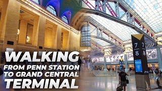 Walking NYC  Penn Station to Times Square amp Grand Central Terminal July 2021 [upl. by Kcirredal]