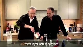 aerolatte  milk frother makes three layer caffè latte macchiato [upl. by Hansen839]