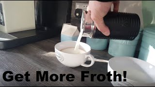 How to Get More Froth from Your Nespresso Coffee Aeroccino  Nespresso tips and help [upl. by Mima]