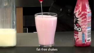 How to make a fat free milkshake using an aerolatte milk frother [upl. by Analak]