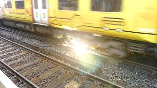 Merseyrail 507 009 making arcs at Birkdale station [upl. by Cerf]