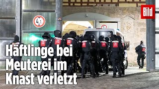 Gefängnismeuterei Polizei stürmt Knast in Thüringen  JVA Untermaßfeld [upl. by Bendite]